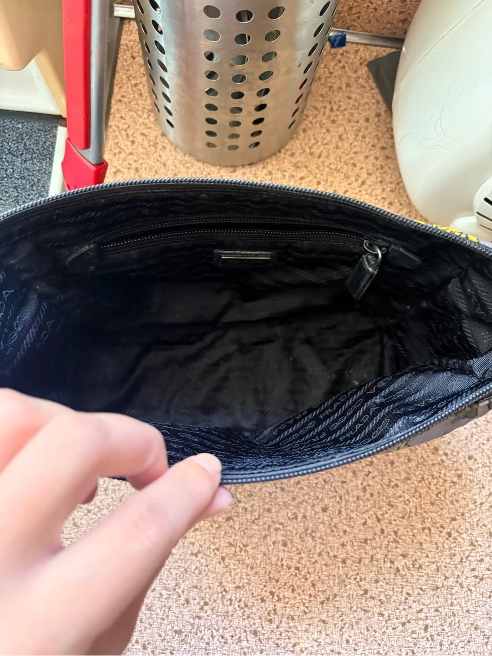 Prada Tessuto Stampato Cosmetic Pouch